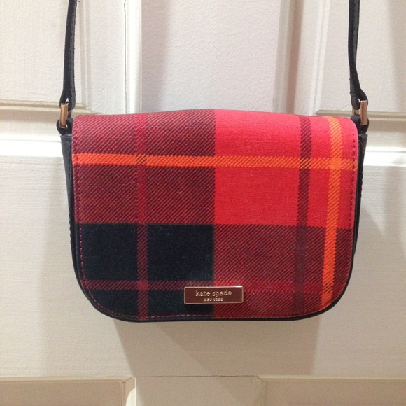 kate spade Handbags - HP🎉 NWOT Kate Spade Red Black Plaid Crossbody Bag